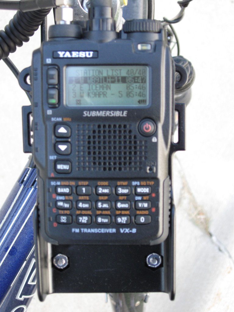 Yaesu VX8R on the bicycle K9SWX