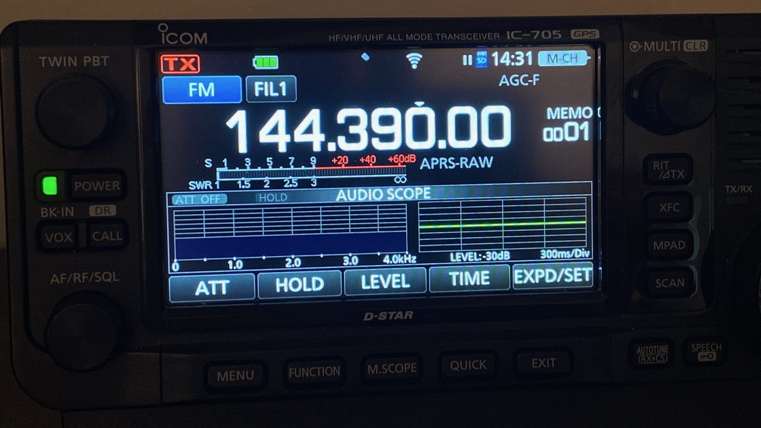 Portable APRS digipeater using an Icom 705 and Raspberry Pi - K9SWX